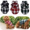 Haustier Plaid Hemd Revers Mantel Jacke Kleidung Top Bekleidung