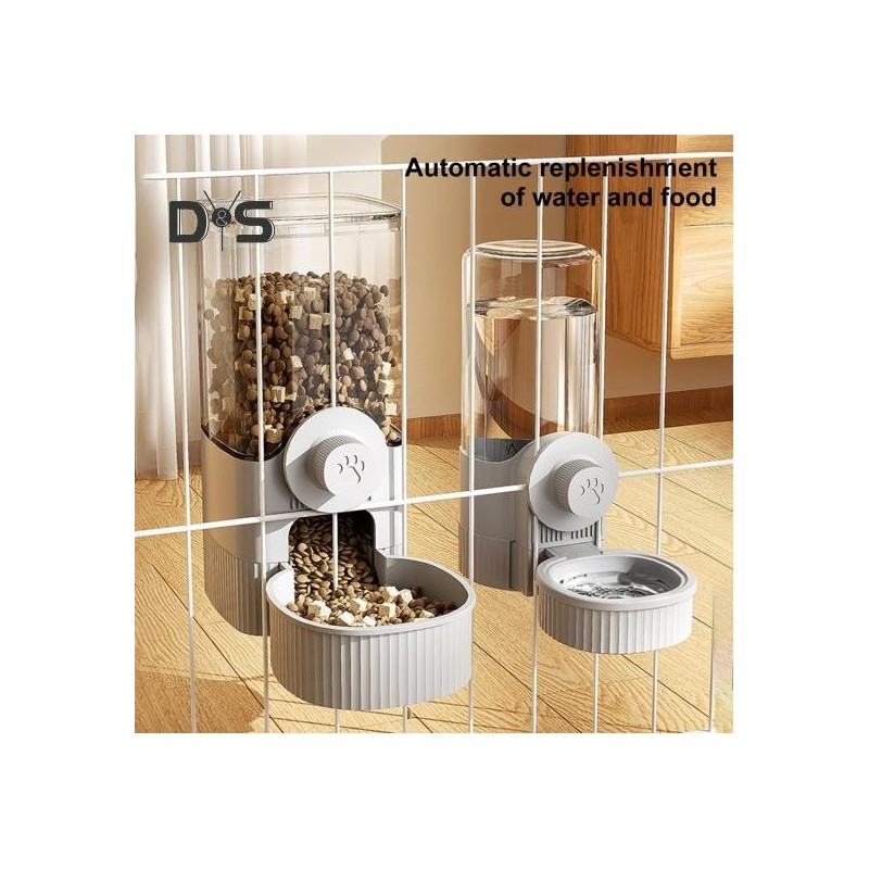 2 Teile/satz Hängen Automatische Lebensmittel Wasser Dispenser Käfig Pet Feeder Waterer Kennel Fütterung Station für Welpen K