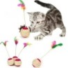 1Pc Katzenspielzeug Sisal Kratzball Training Interaktives Spielzeug für Kätzchen Haustier Katzenbedarf Federspielzeug Katzens