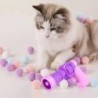 Kreative Candy Farbe Katze Spielzeug Ball Launcher Cartoon Form Katze Plüsch Ball Sender Katze Spielzeug Interaktives Werkzeu