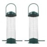 2 Pcs Bird Feeder Goldfinch Silvestrism Feeders outside Things for Birds Saddle Cage Accessories Hanging Food Street Parrot