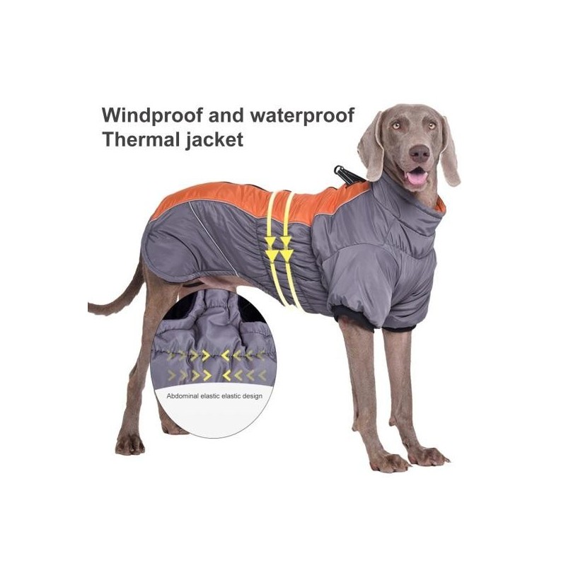 Haustierkleidung, verstellbar, reflektierend, wasserdicht, für Hunde, Wintermantel, warme, bequeme Hundejacke für kaltes Wett