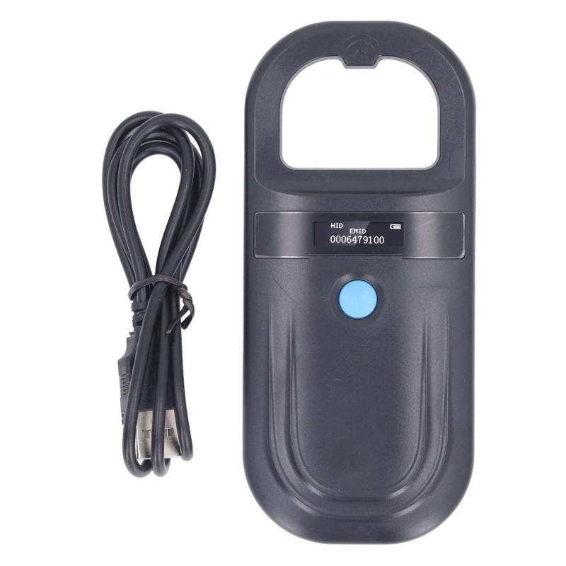 Tier ID Reader 134,2 KHz ISO11784 85 FDX B EMID Handheld Pet Tag Chip Scanner USB Lade Eingebaute