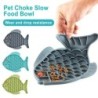 Pet Slow Fish Bowl Choking Feeder Dog Anti Food Feeding Plate Dish