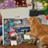 Adventskalender Weihnachten 2024, 24 Stück, Feder-Teaser-Bälle, Glocken, Katzenspielzeug, Kätzchen, Weihnachts-Countdown-Gesc