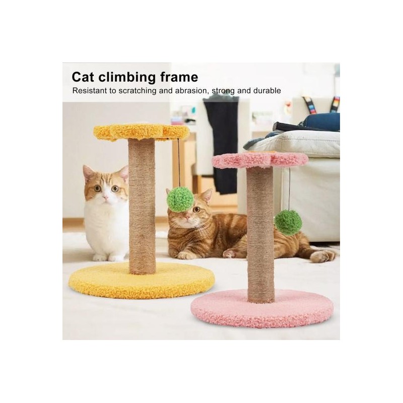 Katze Klettergerüst Blume Form lindern Langeweile natürliche Sisal stabile Kätzchen Kratzen Turm Haustier