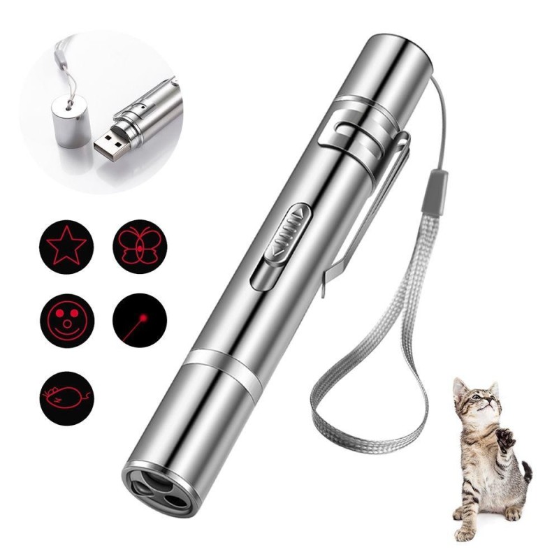 Umschaltbare Muster Katze Maus Spielzeug Haustier Katze Hund Chase Spielen Laser Pointer Katze Spielzeug Kätzchen Spielzeug