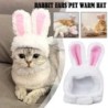 Funny Cat Headgear Cute Rabbit Ears Cap Warm Plush Ears Cat Accessories Hat PhotoProp Pet Bunny Cosplay Headdress Pet