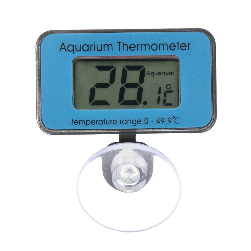 Digitales LCD-Aquarium-Thermometer mit Saugnapf, wasserdichtes Mini-Innen-Aquarium-Thermometer