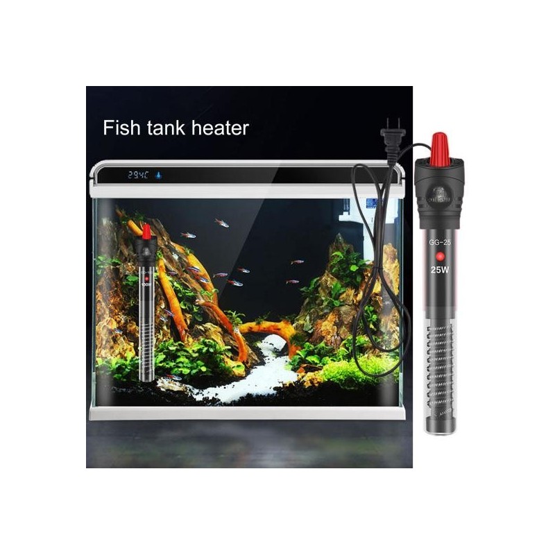 Aquarium-Heizung, Temperatur einstellbar, Digitalanzeige, wasserdicht, mit Kontrollleuchte, Heizung, Aquarium-Heizstab, Tauch