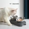 Water Feeder Stainless Steel Neck Guard Heightened Base Pet Double Water