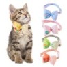 Blumenstickerei Haustier Katze Hund Plaid Print Bowknot Kragen Tägliche Kollokation