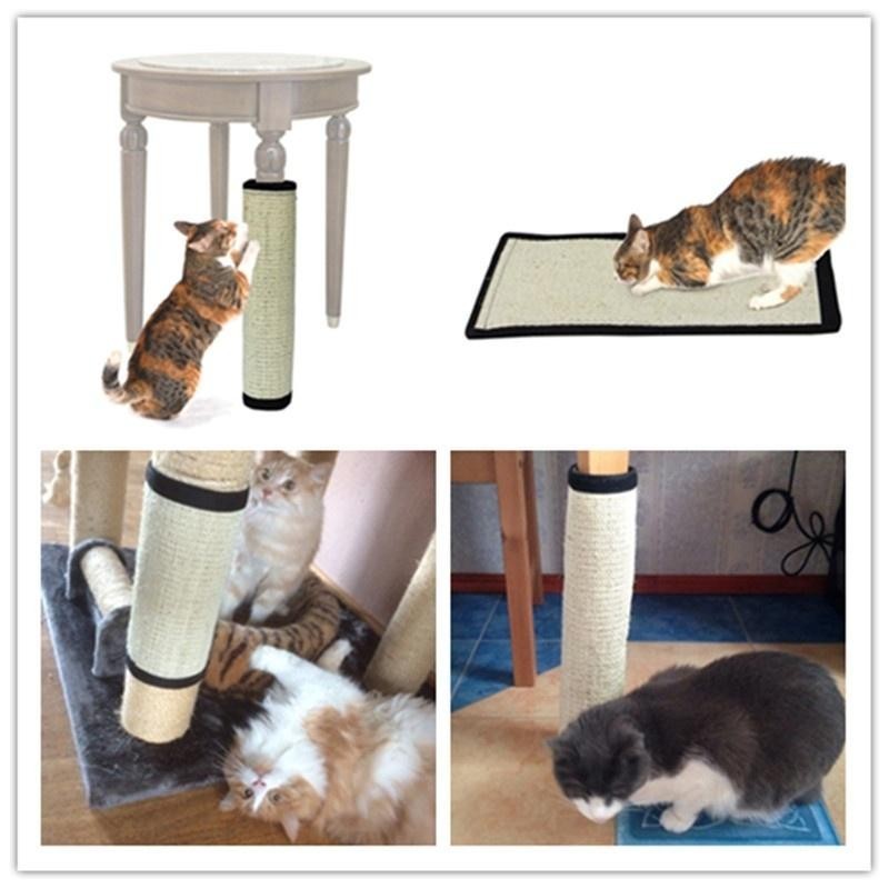 Natural sisal cat scratch post toy cat catnip tower climb Cat Scratch Pad Protecting furniture Foot