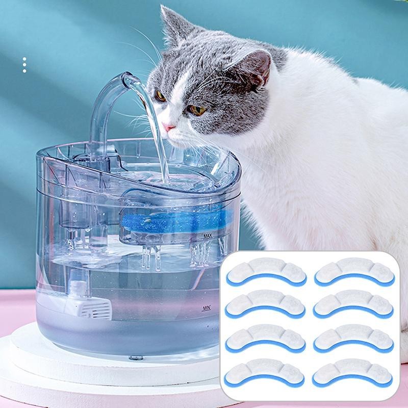 8Pcs Katze Wasser Brunnen Ersatz Filter Elemente Aktiviert Für Katzen