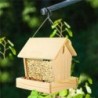 Vogelhäuschen aus Holz für draußen, zum Aufhängen, Futterhäuschen für Wildvögel, Eichhörnchensicher, Futterhäuschen für Mehlw