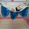 Guinea Pig Hammock, Small Pet Cage Hammock With 3 Channels, 4 Hooks, Printed Fabric, Animals House