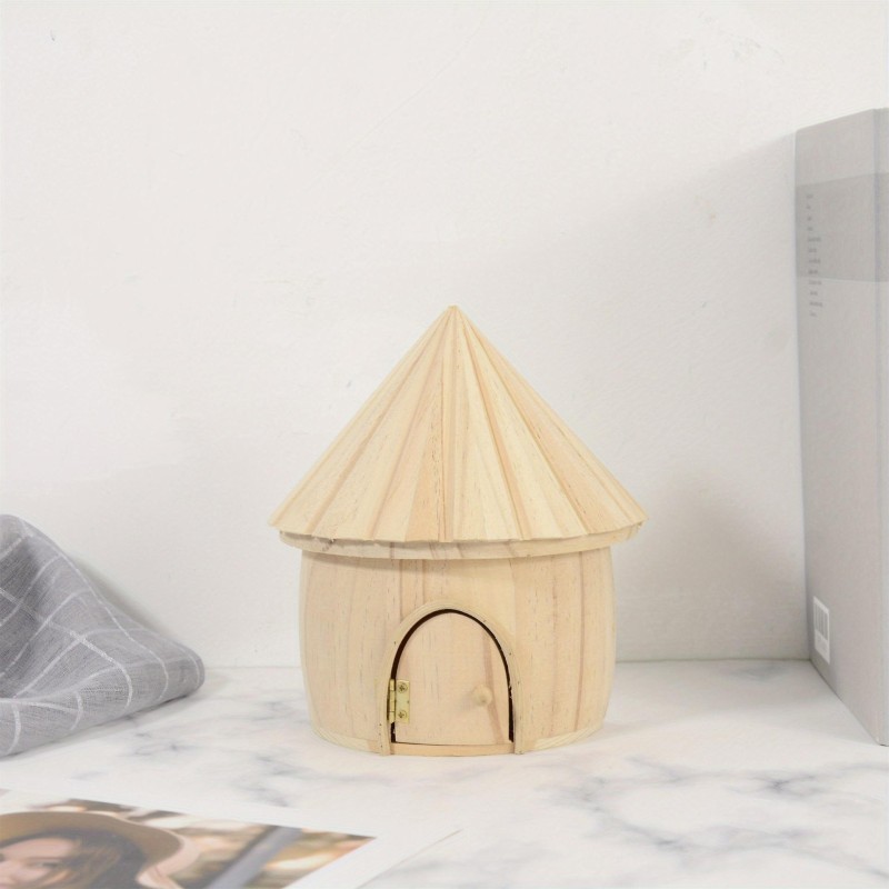 1PC Europäische Version Design Kleine Tier Holz Haus Rutin Huhn Box Landschaftsbau Zubehör Pet Kreative Totoro Hamster Nest