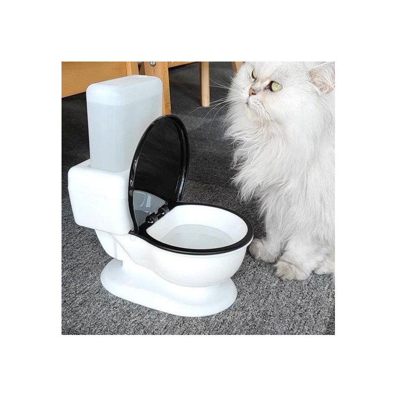 Yousheng 650ML Katzentoiletten-Wasserspender Automatisches Fütterungssiphon-Design mit staubdichter Abdeckung Sauberer Trinkn