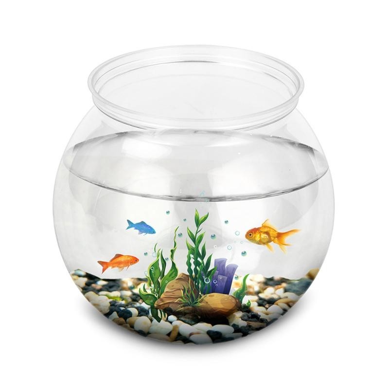 Niedliches transparentes rundes Fischglas in Kugelform, bruchsicheres Anti-Fall-Aquarium für Hochzeiten, Wohnzimmer