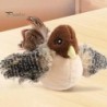 Chirping Bird Cat Toy Interactive Plush Sparrow Hedgehog Capybara Toy Simulation Animals Touch Activated Pet Toy for Indoor C