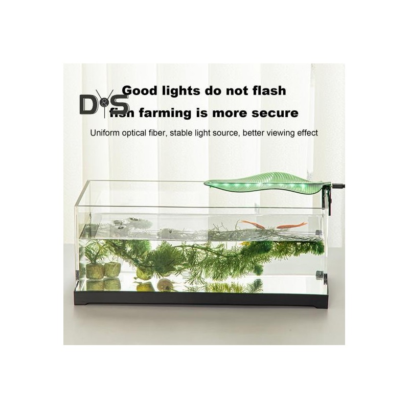 Aquariumlicht, LED-Anstecklampe für Aquarien, USB-betriebene Bananenblatt-Algenlampe, energiesparende, wasserdichte Fischbele