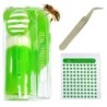 Queen Marker kit,Portable Queen Bee Marker Bottle with Tweezers and Back Label,Queen Marking Kit