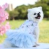 Hundekleid mit Blumenmuster, bequeme Outfits, Sommer, süße Welpenkleidung, Haustier-Spitzenrock