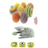 Sound Rope Wrapping Bunter Kratzkatzenspielball 4 cm Katzenspielzeug Katzenspielzeug