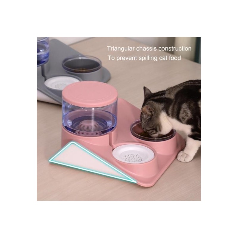 Haustier-Futterspender, 2-in-1-Design, automatischer Schwerkraft-Haustier-Wasserspender, praktischer Katzen- und Hundefutters