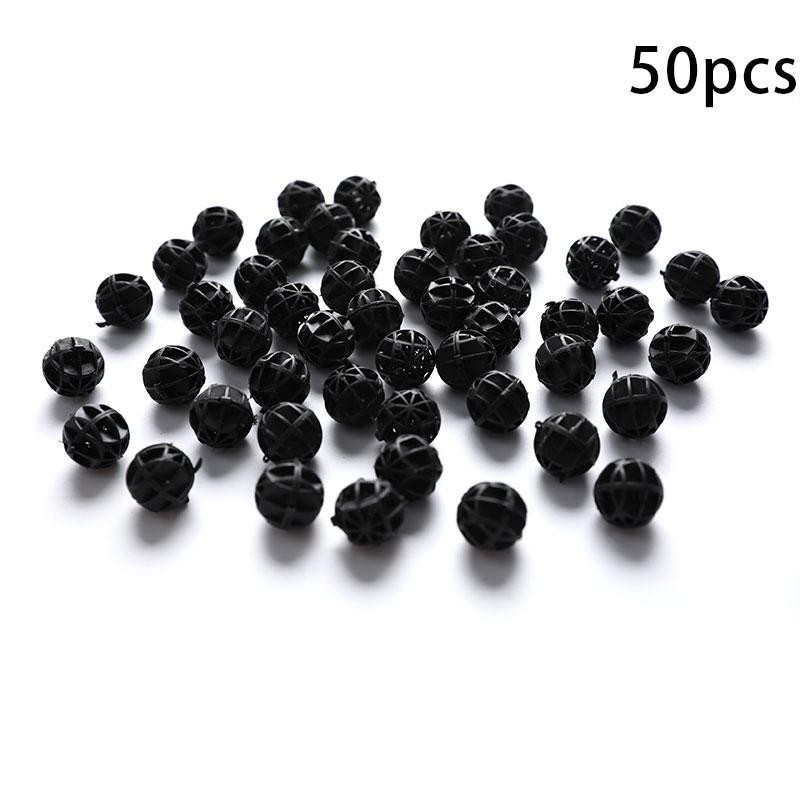 50Pcs Aquarium Filter Bio Balls Cotton For Air Pump Canister Clear Water