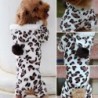 Leopard Warme Winter Haustier Hund Welpen Kleidung Hoodie Overall Pyjamas Outwear