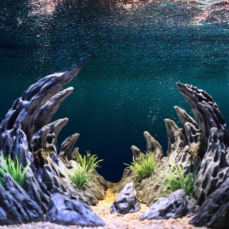 Versteckhöhlen Simulation Landschaftsbau Stein Steingarten Ornamente Versteck Höhle Unterschlupf für Aquarium Dekoration