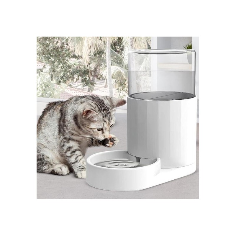 1.2L Automatic Pet Waterer Safe Water Dispenser with Leak-proof Non-Slip Base Transparent Pet Water