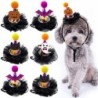 Pet Headgear Adjustable Cartoon Ornament Friendly to Skin Non-Glaring Easy-wearing Polyester Dog Halloween LED