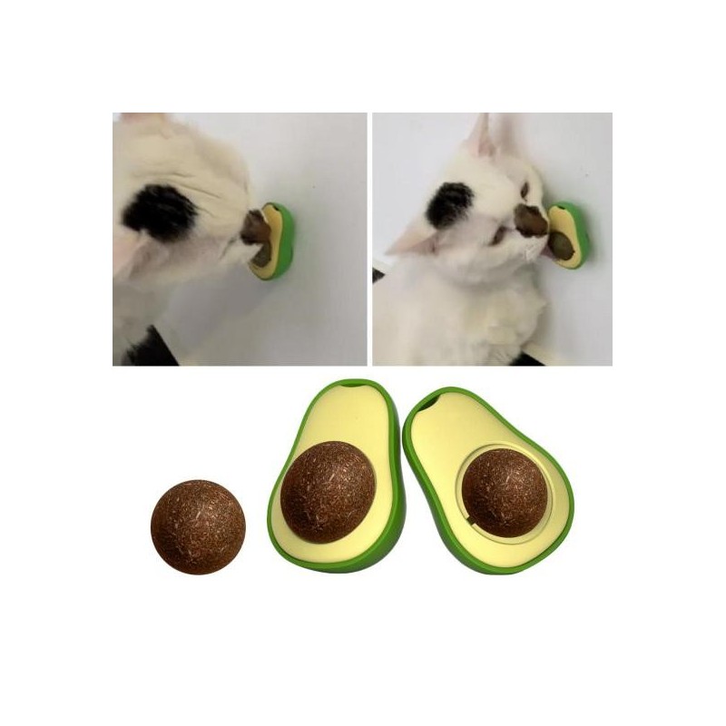 Katze Spielzeug Kreative Zähne Rotierende Avocado Reinigung Spielzeug Katze Kauen Katzenminze Ball Spielzeug Heimtierbedarf