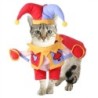 Haustier Cartoon Zauberer Dress Up Outfit Colorblock Design Hunde Katzen Stehendes Kostüm für Halloween