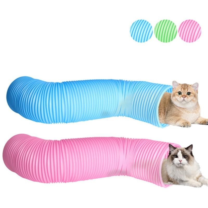 Cat Tunnel, S-Shaped Collapsible Cat Tunnel For Indoor Cat, Peekaboo Cat Cave Play Tube, Maze Cat