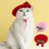 Bright Color Cat Beret Soft Touch Attractive Pet Hat Painter Wool