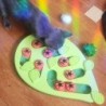 Anti Slip Cat Puzzle Toy Green Leaf Shaped Pet Food Dispenser Pet Slow Feeder  Christmas