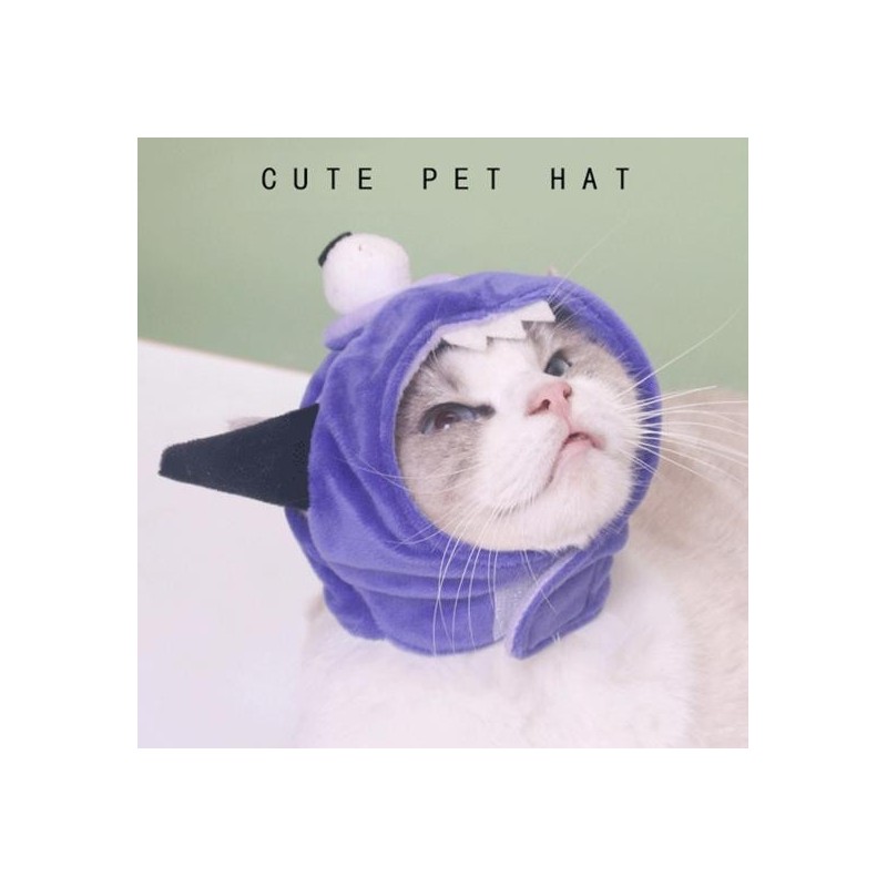 Bright Color Pet Headdress Fastener Strap Soft Cat Hat Costume Photo Props Headwear