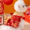 Jahr Hundekostüm Tang-Anzug Haustierkleidung Warmer Wintermantel Cheongsam Qipao für Bichon