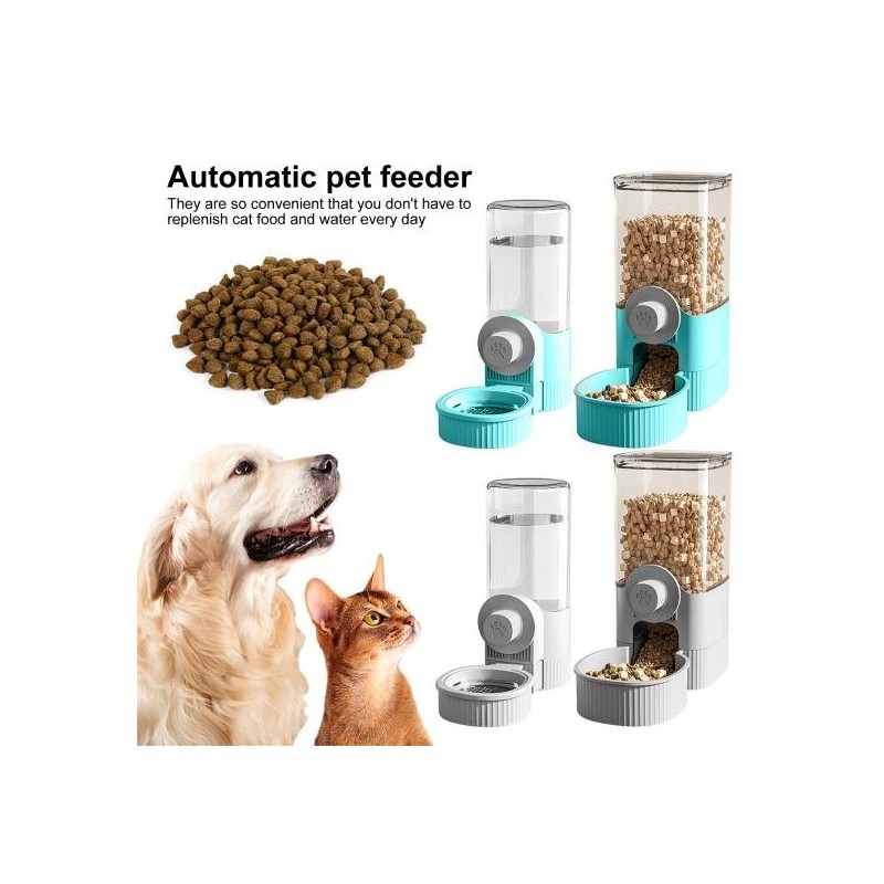 2 Teile/satz Hängen Automatische Lebensmittel Wasser Dispenser Käfig Pet Feeder Waterer Kennel Fütterung Station für Welpen K