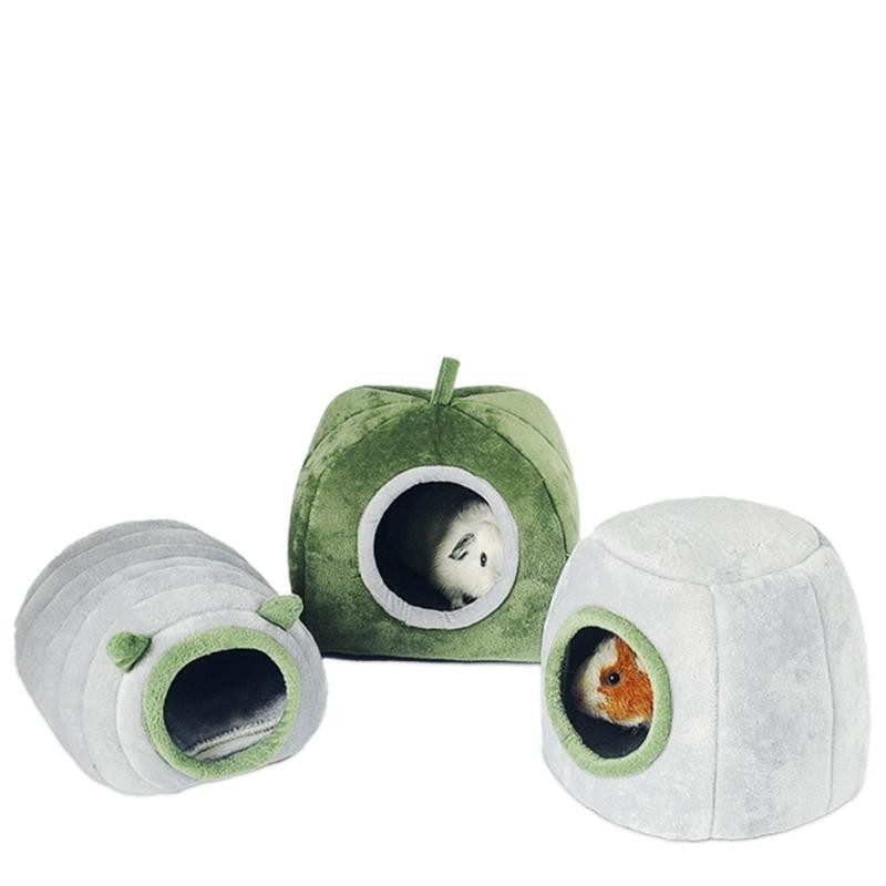 Hamster Warm Nest, Cotton Small Pet Animal Bed, Soft Semi-enclosed Windproof Pet House With Mat For