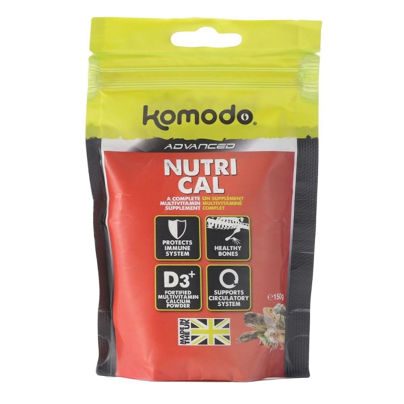 Komodo Nutri-Cal 150G – Vitamine und Kalzium für Schildkröten und Eidechsen