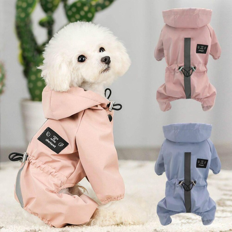 Reflektierender Hunde-Regenmantel, wasserdichte Hundekleidung, Jacke, Welpe, Chihuahua, Overall, Kostüm, kleine und mittelgro