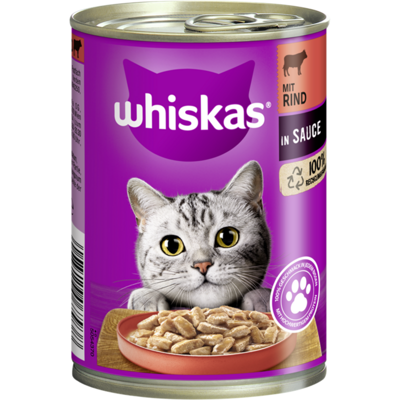 Whiskas Dose mit Rind Sauce 1+ - 400 g