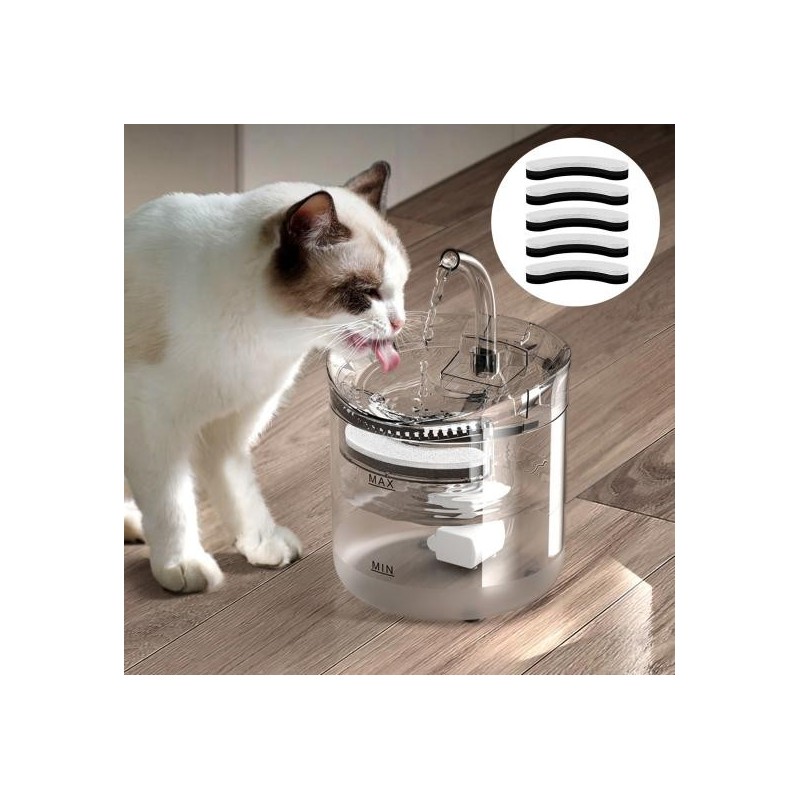 5Pcs Pet Brunnen Filter Hohe Dichte Dual Filtration System Schwamm Katze Wasser