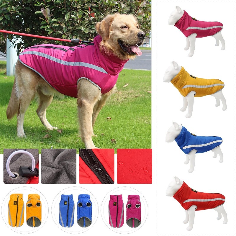 Haustierkleidung Herbst und Winter Neue wasserdichte warme Hundejacke Verdickte Par Fleecejacke Haustierkleidung