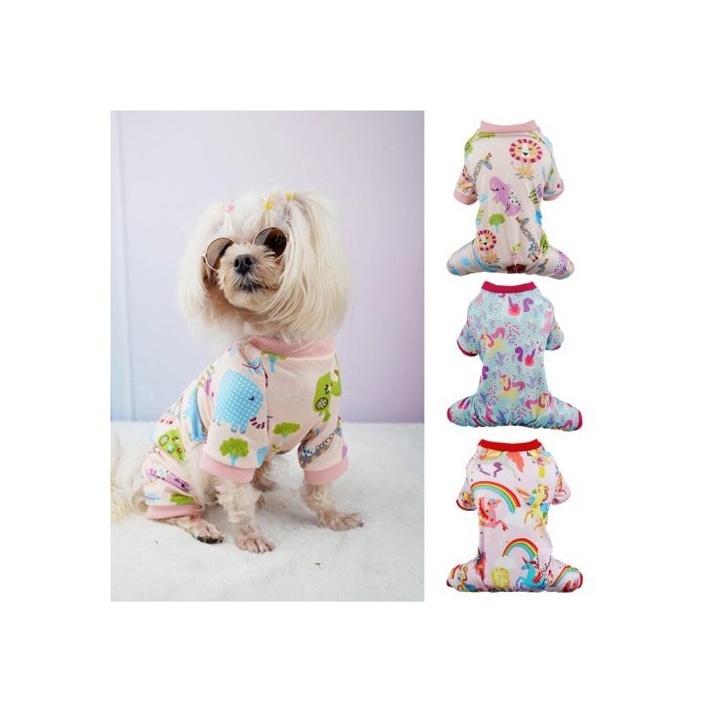 Hund Vierbeiner Pyjamas Elastische Schwanz Cartoon Bilder Weichen Bequemen Vierbeiner Dress Up Polyester