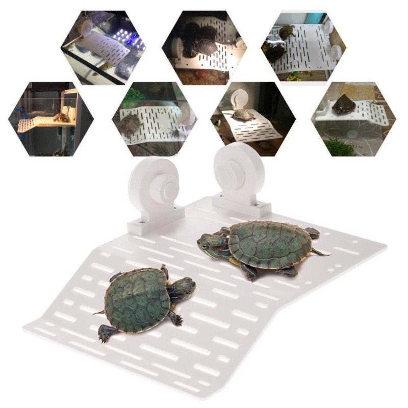 Aquarium Tank Turtle Basking Platform Crawler Schwimmende Insel Kunststoff Schildkröte Schwimmende Plattform